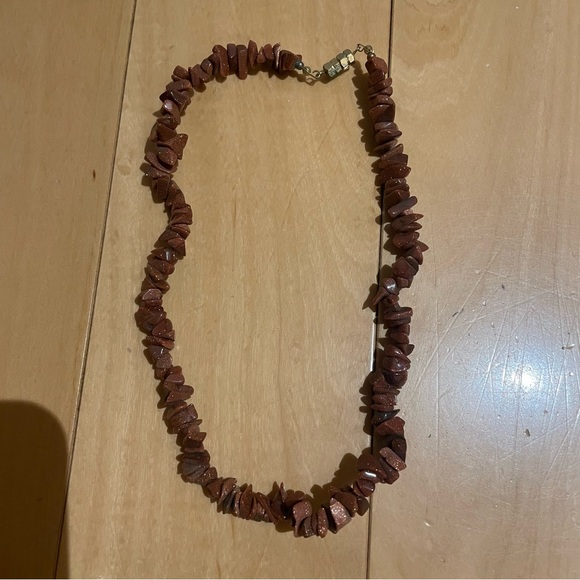 New 15in goldstone nugget necklace - Picture 2 of 3